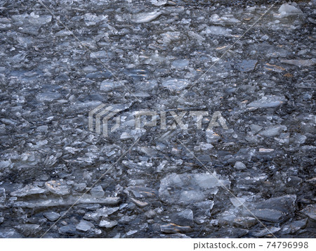 Ice texture of lakes outdoors with snow Ice texture of lakes outdoors with snow 74796998