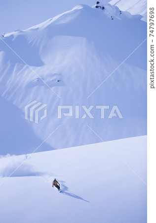 Snowboarder On Slope Snowboarder On Slope 74797698