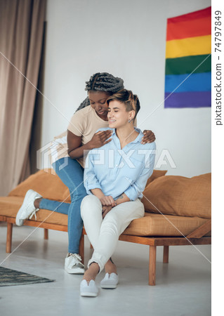 A picture of a same-sex happy couple A picture of a same-sex happy couple 74797849