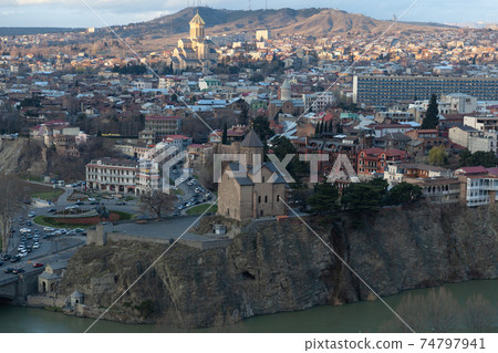 Panoramic view of Tbilisi, Georgia 74797941