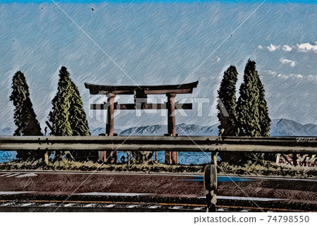 Torii漂浮在琵琶湖 Torii漂浮在琵琶湖 74798550