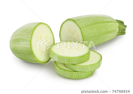 zucchini or marrow isolated on white background with clipping path and full depth of field zucchini or marrow isolated on white background with clipping path and full depth of field 74798934