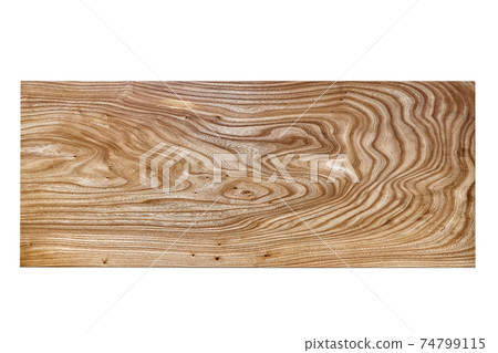 Elm slab countertop with stylish texture isolated on white background Elm slab countertop with stylish texture isolated on white background 74799115