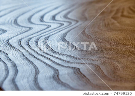 Elm slab countertop with stylish texture as background 74799120
