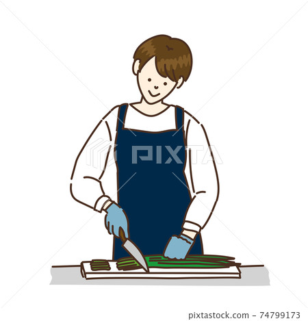 Food processing person processing manufacturing illustration 74799173