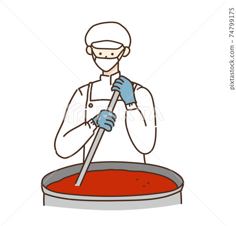 食品加工人員加工製造圖 74799175