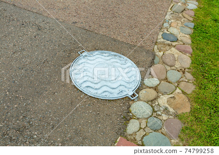 Cast iron and concrete sewer manhole 74799258