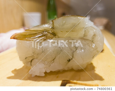 Close-up of raw shrimp sushi Close-up of raw shrimp sushi 74800361