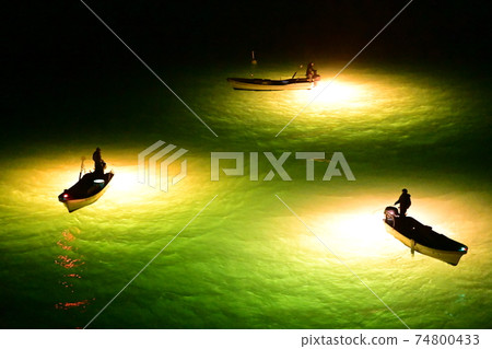 Glass eel fishing horizontal photo Glass eel fishing horizontal photo 74800433