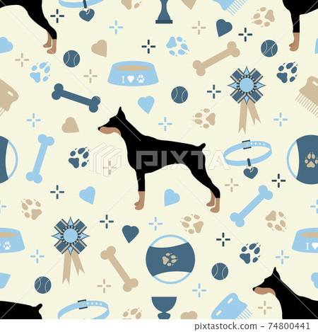 Vector Pattern Pet Shelter Animal Dog Exhibition Vector Pattern Pet Shelter Animal Dog Exhibition 74800441