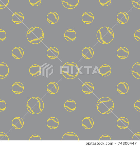 Vector sports seamless pattern with baseball balls Vector sports seamless pattern with baseball balls 74800447