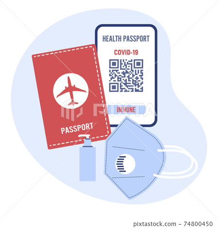 Vector New normal Travel Health Passport Immunity Vector New normal Travel Health Passport Immunity 74800450