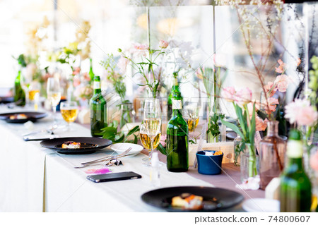 Wedding reception table Wedding reception table 74800607