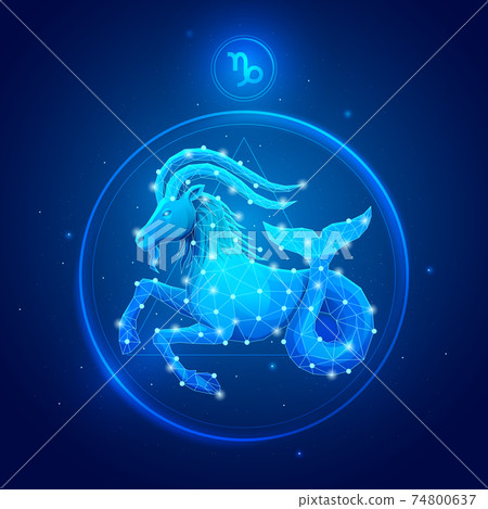 Capricorn zodiac sign icons. Capricorn zodiac sign icons. 74800637