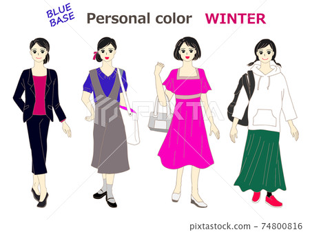 Personal color winter type female model Personal color winter type female model 74800816