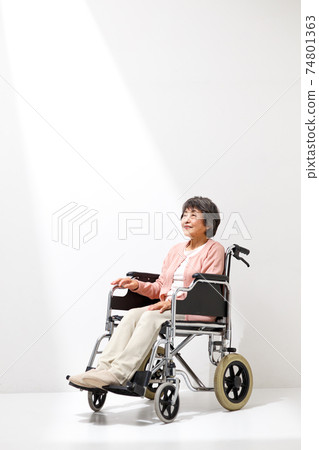 Long-term care image Wheelchair senior woman Long-term care image Wheelchair senior woman 74801363