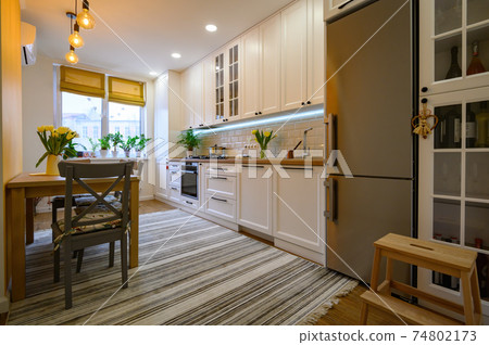 cozy modern kitchen interior cozy modern kitchen interior 74802173
