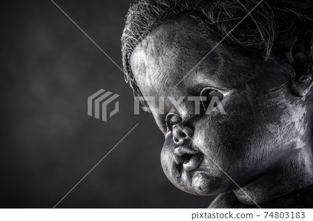 Creepy doll in the dark 74803183