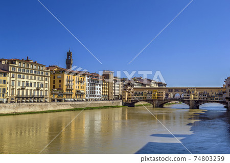 Embankment of Arno river, Florence Embankment of Arno river, Florence 74803259
