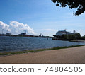 A dock near the mermaid princess elephant in Copenhagen, Denmark 74804505
