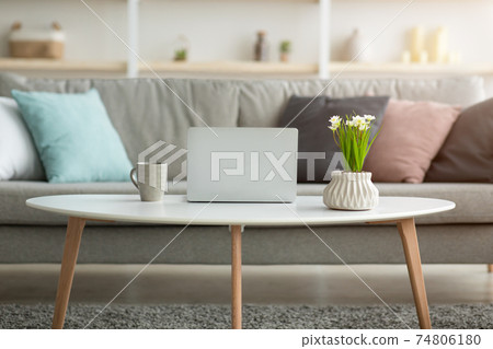 Workplace at home for remote job during covid-19 quarantine 74806180