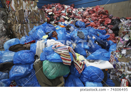 Rubbish Bags At Recycling Plant 74806495