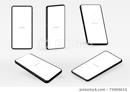 3D Realistic Isolated Mobile Screen Vector Template 3D Realistic Isolated Mobile Screen Vector Template 74806610