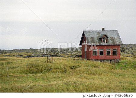 Old house in rugged landscape Old house in rugged landscape 74806680