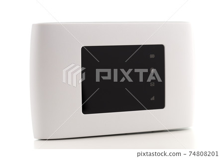 Portable usb router on a white background. 4g router isolated on white background. 74808201
