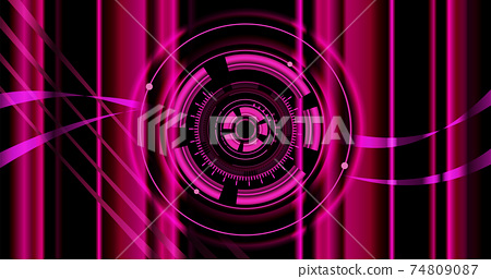 Cyber pattern wallpaper pink - Stock Illustration [74809087] - PIXTA