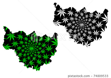 Cascades Region (Regions of Burkina Faso, Burkina Faso) map is designed cannabis leaf green and black, Cascades map made of marijuana (marihuana,THC) foliage.... Cascades Region (Regions of Burkina Faso, Burkina Faso) map is designed cannabis leaf green and black, Cascades map made of marijuana (marihuana,THC) foliage.... 74809533