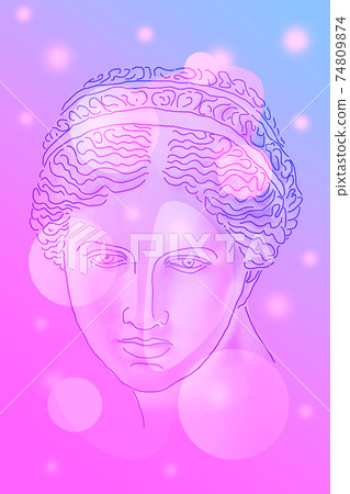 Line drawing of surreal face. Modern art creative image with fine woman. Crazy contemporary drawing in modern cubism style. Pop art poster. Zine culture. Funky minimalist. Young beautiful girl. Line drawing of surreal face. Modern art creative image with fine woman. Crazy contemporary drawing in modern cubism style. Pop art poster. Zine culture. Funky minimalist. Young beautiful girl. 74809874