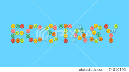 The word ecstasy is spelled with colored ecstasy pills vector banner The word ecstasy is spelled with colored ecstasy pills vector banner 74810193