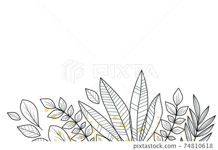 Floral decoration with leaves Floral decoration with leaves 74810618