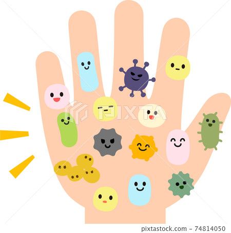 Palm and indigenous bacteria character Palm and indigenous bacteria character 74814050
