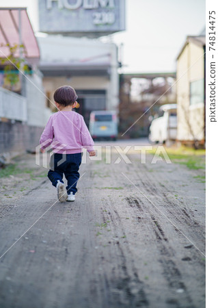 Depressed boy back view Depressed boy back view 74814475