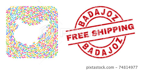 Free Shipping Rubber Stamp Seal and Badajoz Province Map Pointing Hole Mosaic Free Shipping Rubber Stamp Seal and Badajoz Province Map Pointing Hole Mosaic 74814977