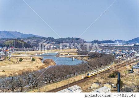 Early spring Ichimoku Senbon Sakura and E653 series special train Shibata Town, Miyagi Prefecture Early spring Ichimoku Senbon Sakura and E653 series special train Shibata Town, Miyagi Prefecture 74815148