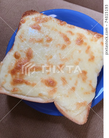 Cheese toast baked in golden brown Cheese toast baked in golden brown 74815193