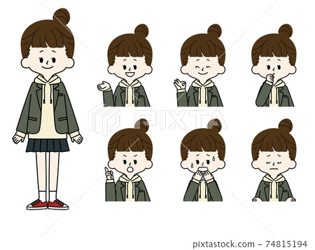 女學生的面部表情集 74815194