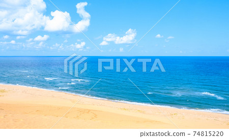 Sea of Japan seen from Tottori Sand Dunes Sea of Japan seen from Tottori Sand Dunes 74815220