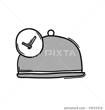 Fast cooking doodle vector icon. Drawing sketch illustration hand drawn line eps10 Fast cooking doodle vector icon. Drawing sketch illustration hand drawn line eps10 74815918