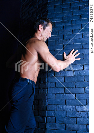 Japanese businessman, muscular shirtless middle-aged man, image of a fighting man Japanese businessman, muscular shirtless middle-aged man, image of a fighting man 74816378