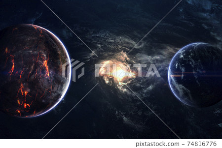 Deep space beauty, planets, stars and galaxies in endless universe. Elements of this image furnished by NASA Deep space beauty, planets, stars and galaxies in endless universe. Elements of this image furnished by NASA 74816776