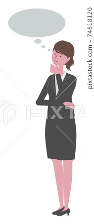穿著黑衣服的思維女人 穿著黑衣服的思維女人 74818120
