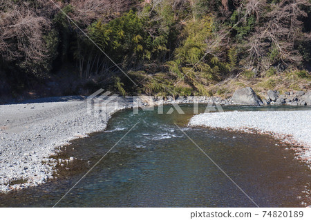 龜之富公園附近的多摩河（東京青梅市） 74820189