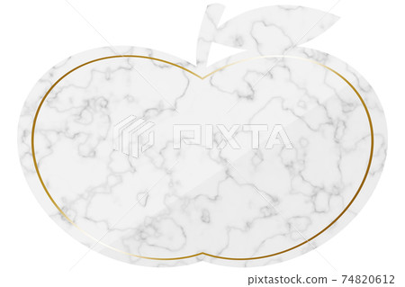 Apple frame white & gold marble horizontal position Apple frame white & gold marble horizontal position 74820612