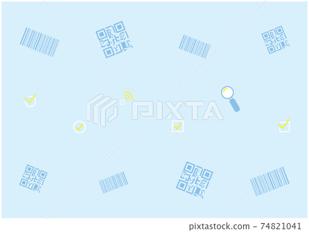 QR code and barcode background material QR code and barcode background material 74821041
