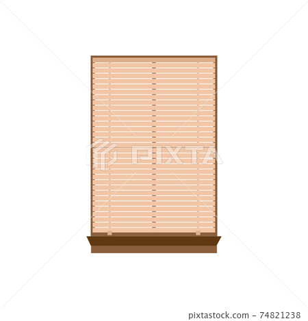 Window related blinds design for interior home or office a vector illustration 74821238