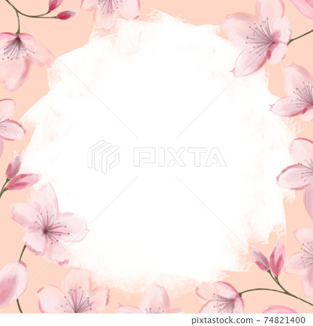 櫻花框架水彩 櫻花框架水彩 74821400